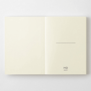 Open MD Notebook <A6> Dot Grid showcasing its minimalist design and unique MD PAPER.