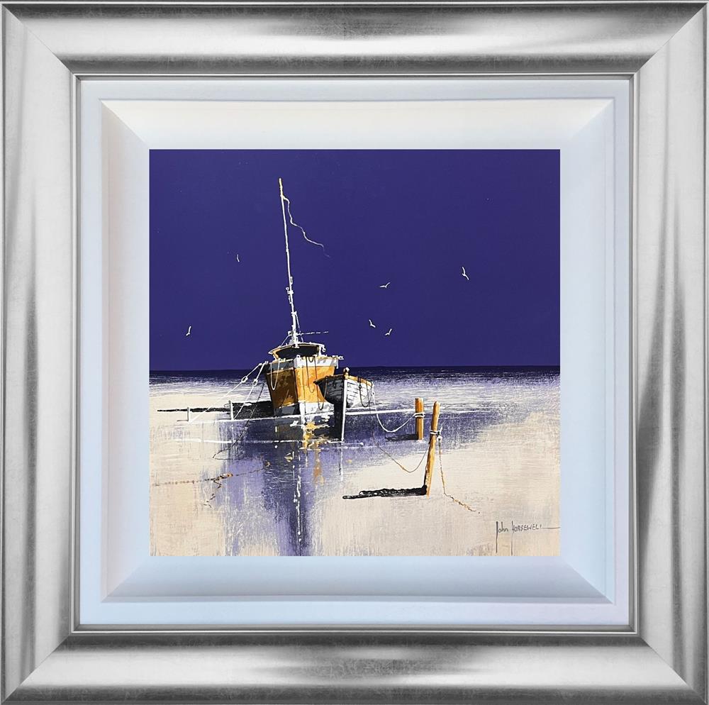 On The Shore Alone by John Horsewell, original acrylic on board