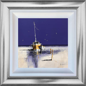 On The Shore Alone by John Horsewell, original acrylic on board