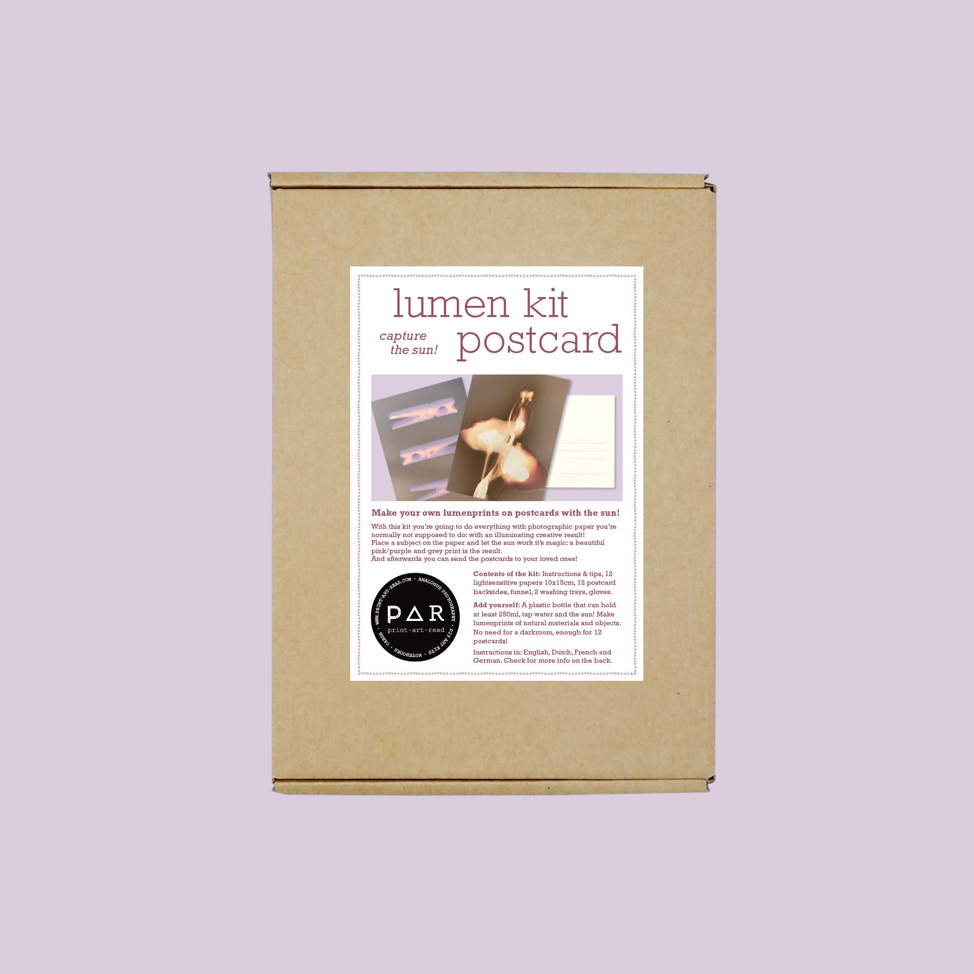 PAR Lumen Print Kit postcard edition – box front