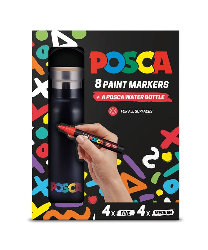 POSCA BOTTLE PACK 4 PC-5M 4 PC-3M
