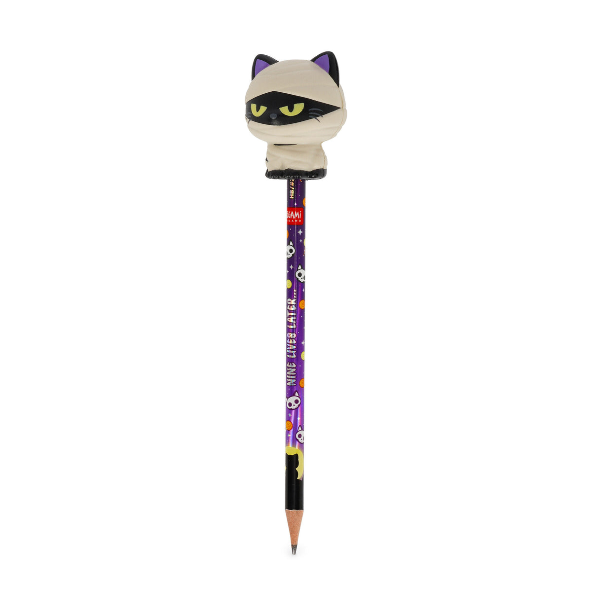 Legami Squeezies mummy cat pencil, detail
