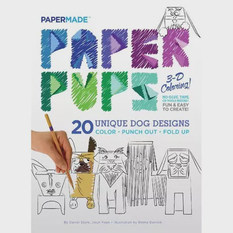 Paper Pups 3D Coloring Book – Colour & Build Your Own Dogs