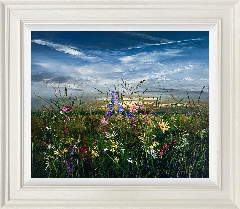 Petals Adrift by Kimberley Harris, original oil on board