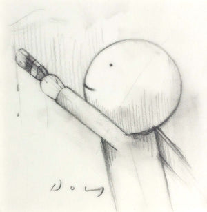 Peace of Art III,Original Sketch by Doug Hyde, uplifting and distinctive artwork showing iconic motif symbolizing joy and connection.