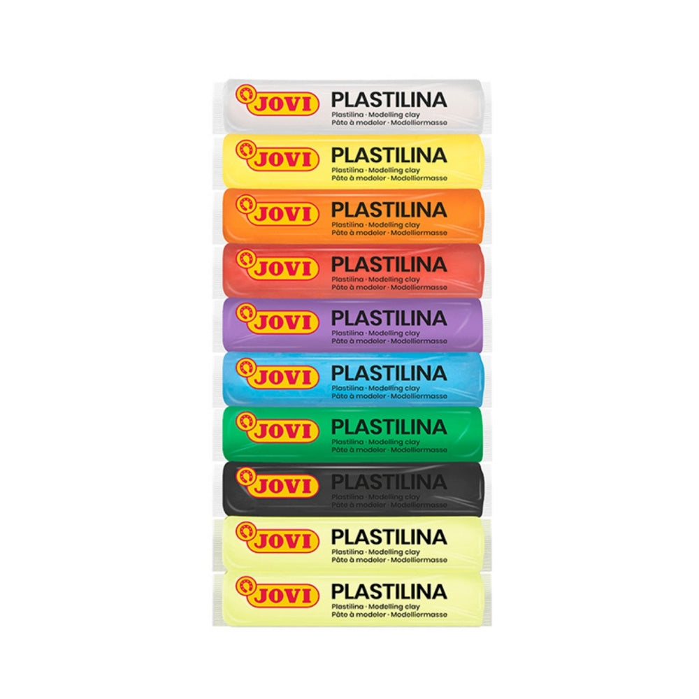 Jovi Plastilina 10 bars 15g, 8 colours plus 2 glow in the dark - view 2