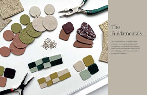 Polymer Clay Special Effects craft materials and tools for creating earrings with unique surface designs and embellishments.