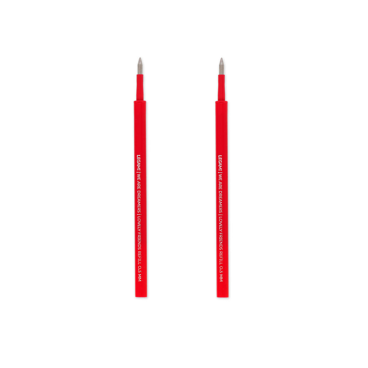 Legami 2 Refills Gel Pen L. Friends - Lovely Friends Refill Set - Red
