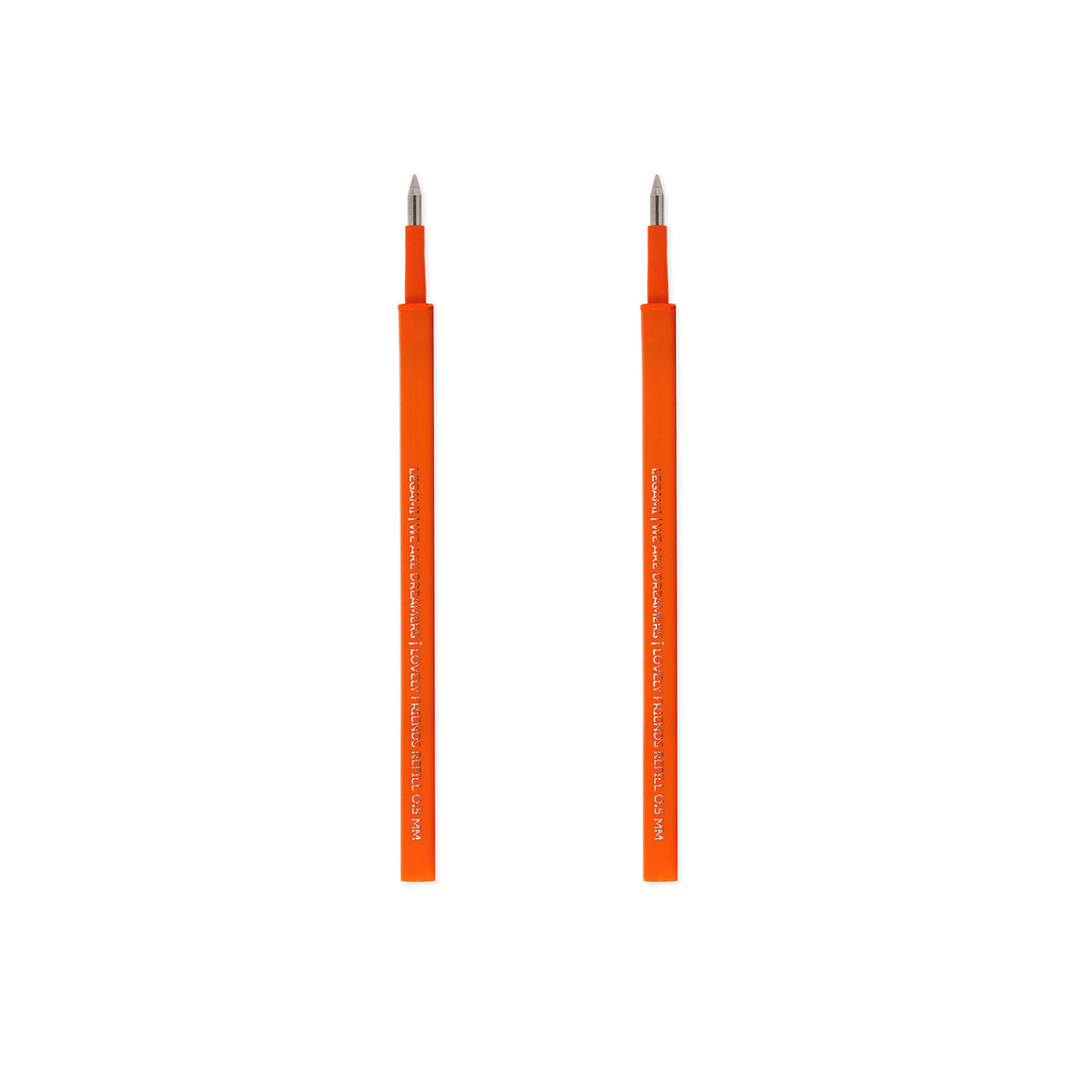 Legami 2 Refills Gel Pen L. Friends - Lovely Friends Refill Set - Orange