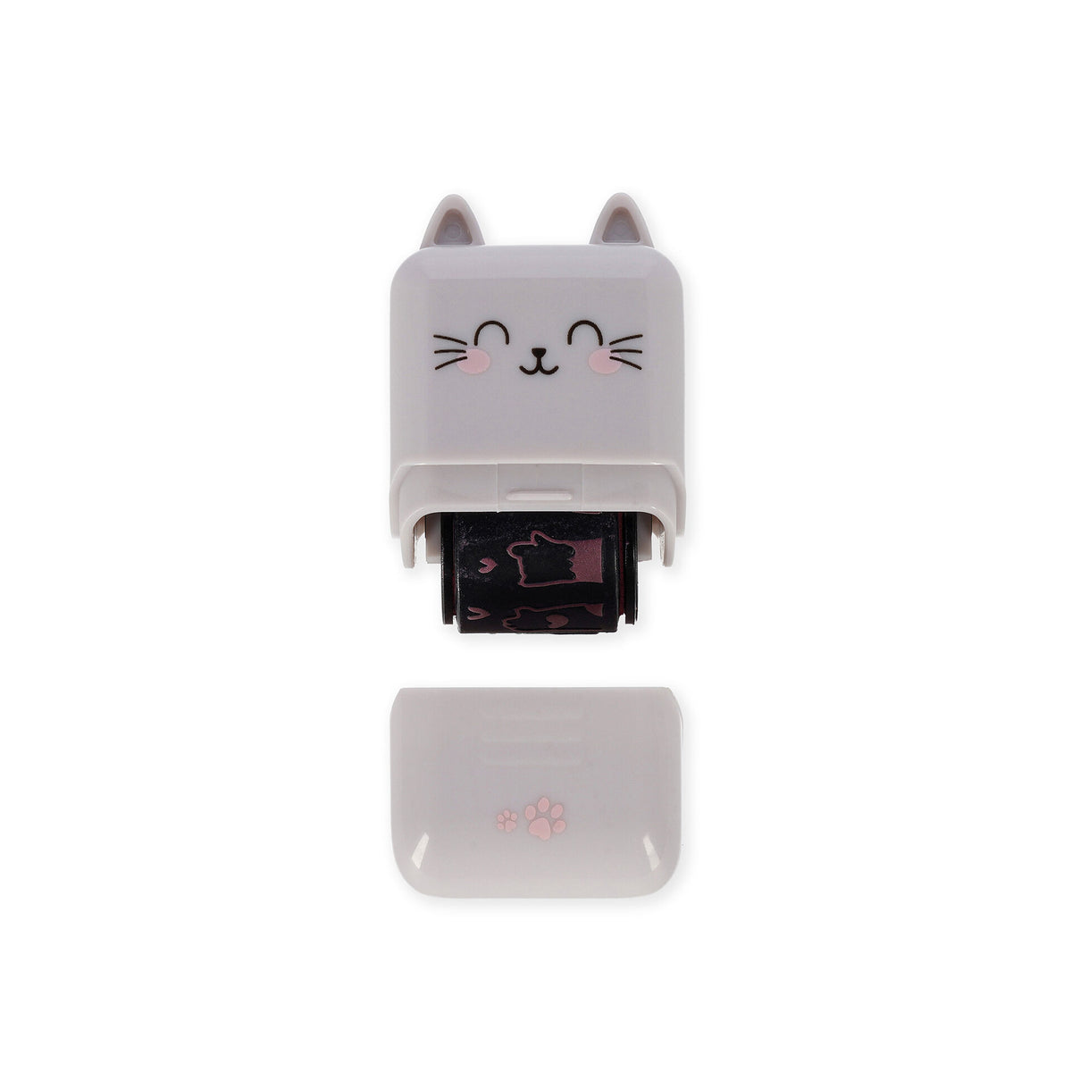 Legami Deco Roller Stamp - Decorative Roller Stamp - Kitty - Pink Ink