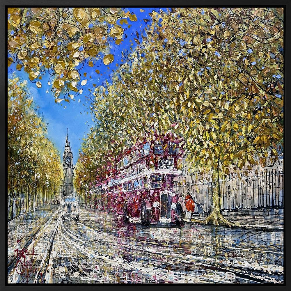 Rhythms of Westminster by Nigel Cooke, original mixed media London cityscape on board