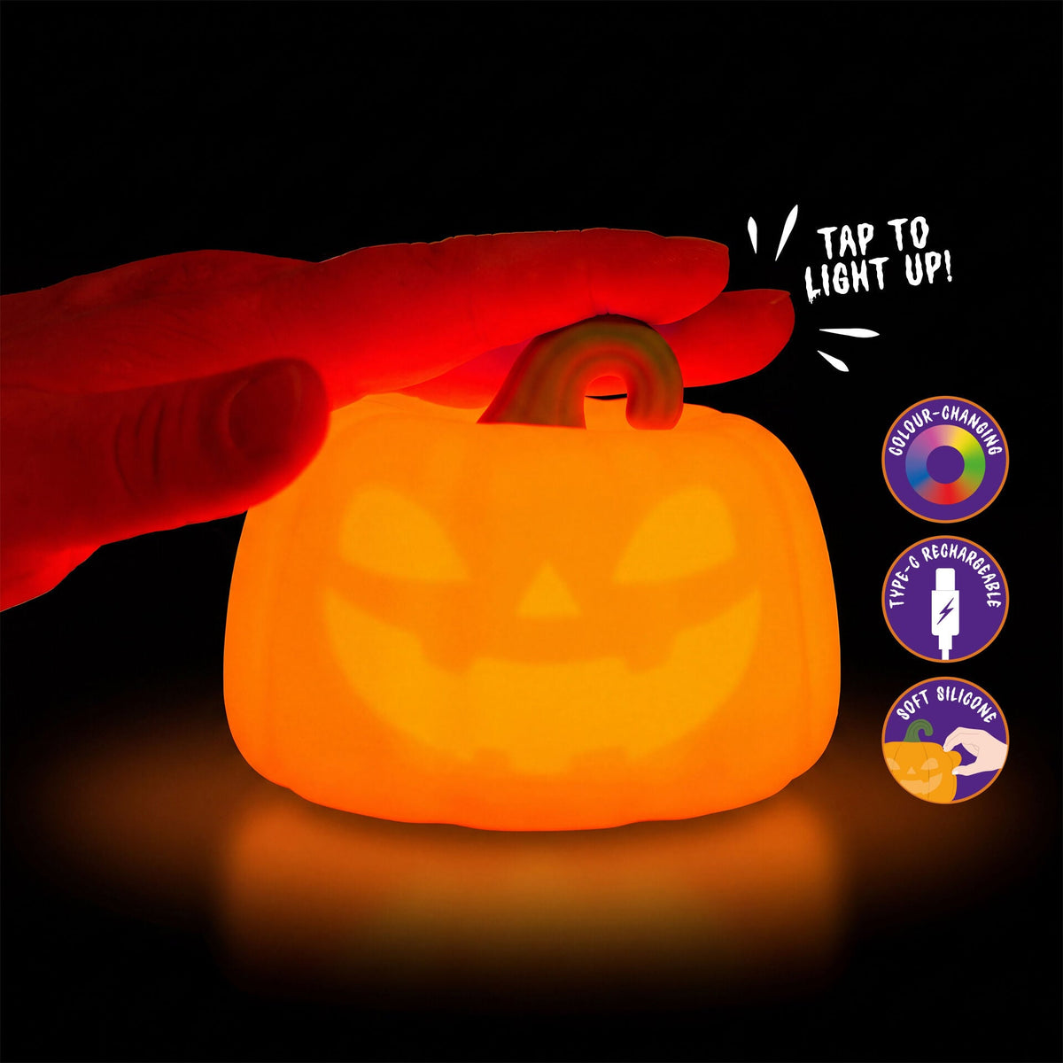 Legami Soft Dreams pumpkin night light, detail