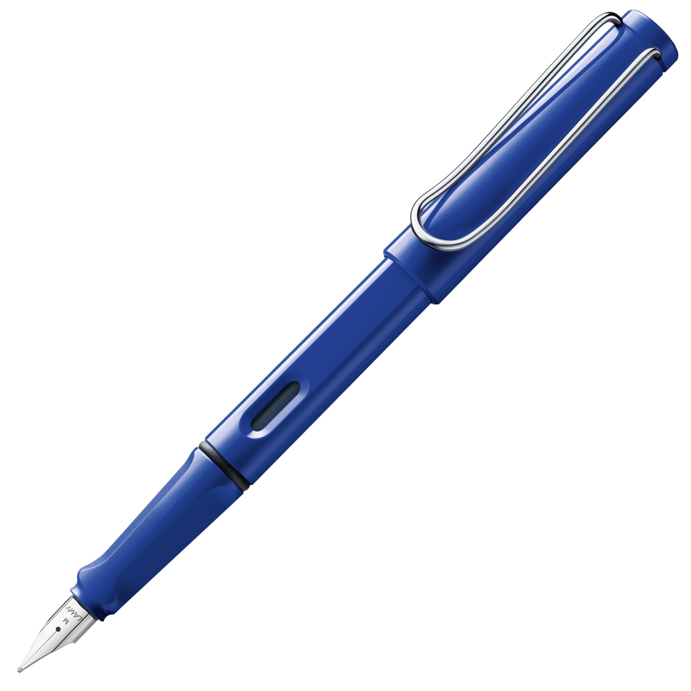 LAMY safari Fountain Pen in blue showcasing its ergonomic design and durable ABS body.