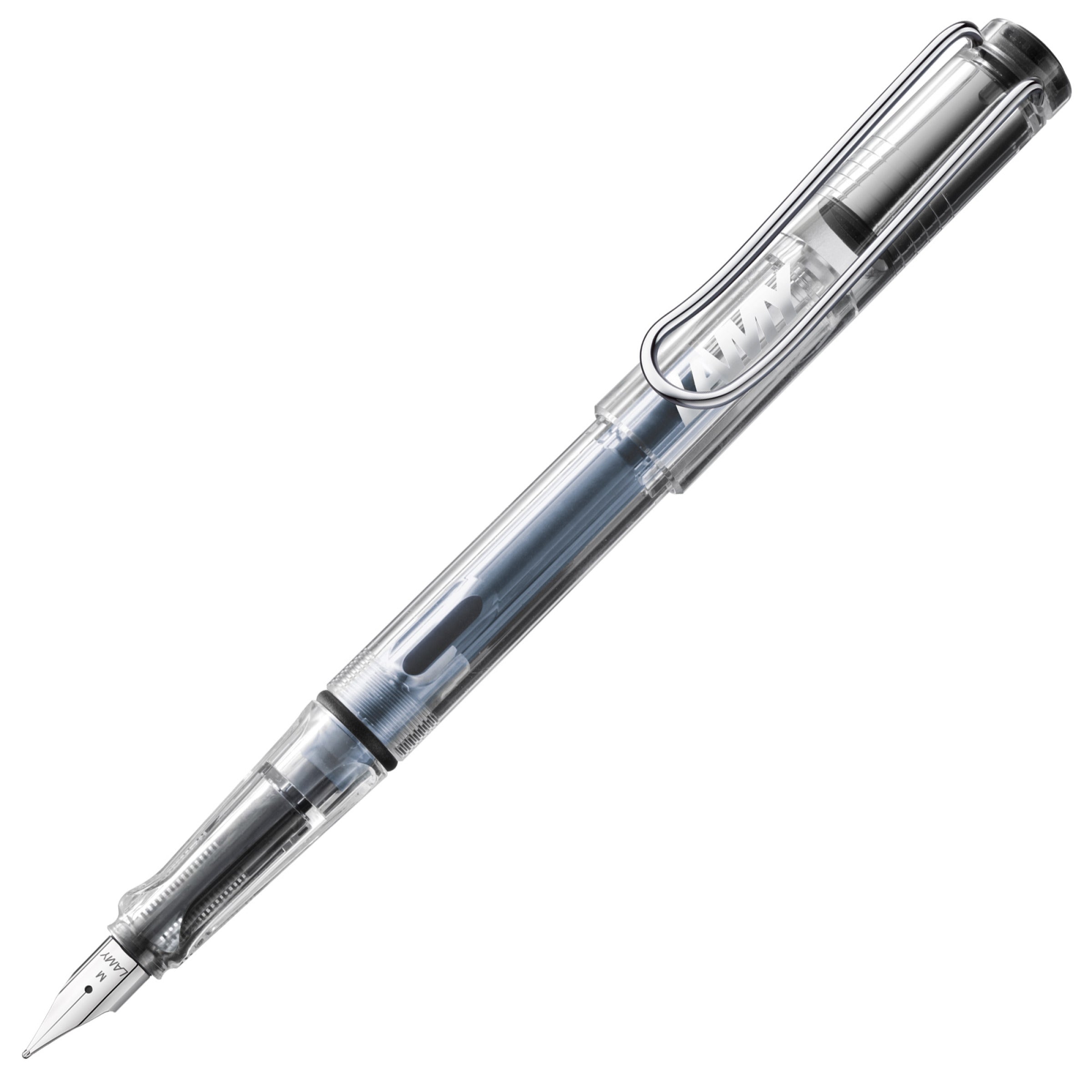 LAMY safari Fountain Pen featuring a transparent body and a sleek design.