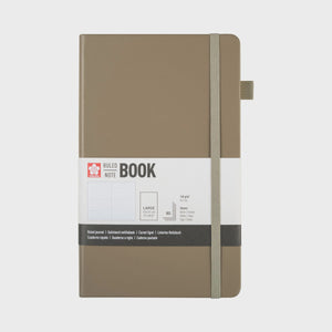 Sakura ruled hard cover notebook, 13x21 cm, durable cinder cover, rounded corners, elastic closure, 80 sheets, assorted colours.