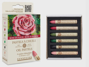 Sennelier Oil Pastels - set of 6 Rose in Bloom
