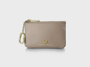 Sheaffer Emily in Paris Full-Grain Leather Zipped Key Fob Pouch – Taupe, small essentials storage, secure zipped closure, everyday use