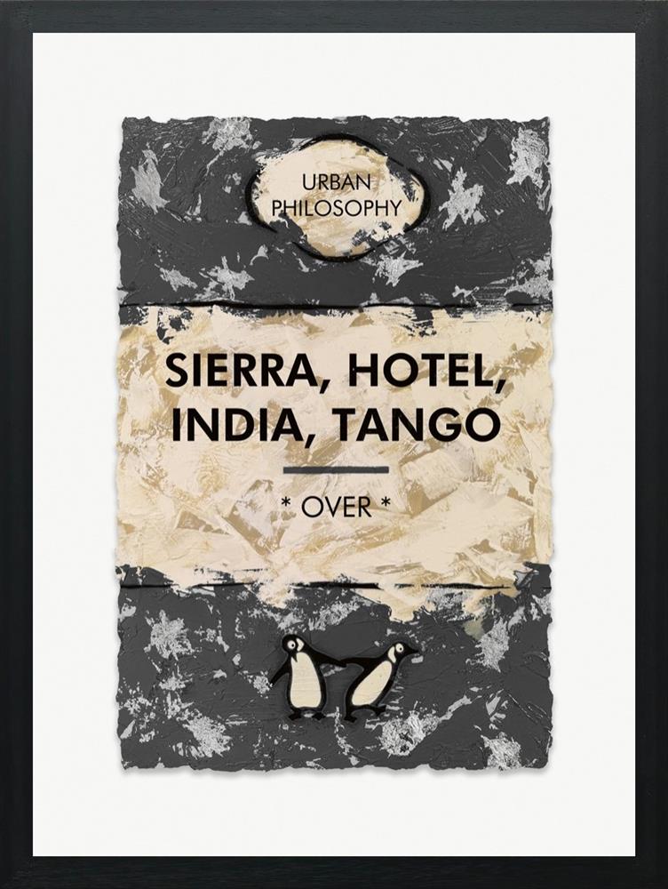 Sierra, Hotel, India, Tango (Silver Leaf) by Hue Folk – Studio Edition
