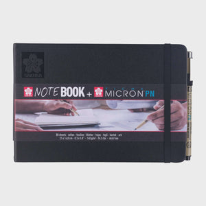Sketch/notebook black, cream paper | 21 x 14.8 cm, 140 g, 80 pages + black Pigma Micron PN