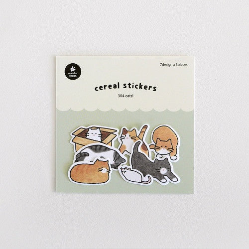 Suatelier Cereal Sticker - cats!