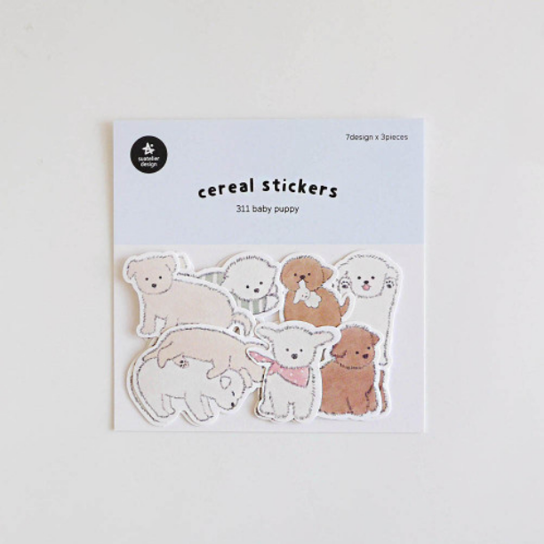 Suatelier Cereal Sticker - baby puppy