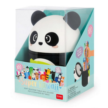 Super Kawaii - 2-In-1 Silicone Pencil Case - Panda