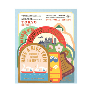 TRAVELER’S Limited Edition Sticker Set – TOKYO featuring Tokyo culture-inspired designs for notebooks and travel tools.