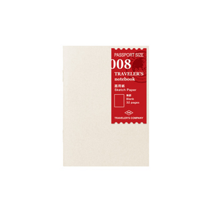 Traveler's notebook Refill Passport Size Drawing Paper008 for sketching during travels.