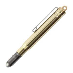TRC BRASS Ballpoint Pen – Solid Brass with clip, sleek design in solid brass, crafted in Japan, ideal for everyday use and portable convenience.