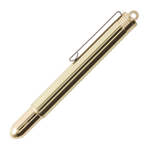 TRC BRASS Rollerball Pen – Solid Brass with clip, made in Japan, develops a patina, ideal for everyday writing, smooth and reliable