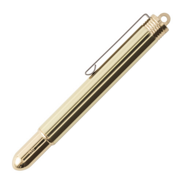 TRC BRASS Rollerball Pen – Solid Brass with clip, made in Japan, develops a patina, ideal for everyday writing, smooth and reliable