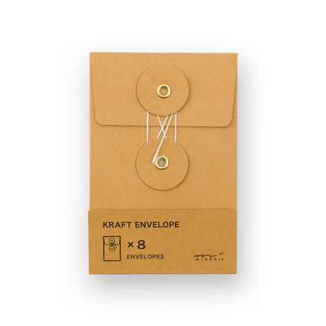 TRC KRAFT ENVELOPE <S> Vertical with String Orange - vintage style kraft paper envelope with string closure for added nostalgia.