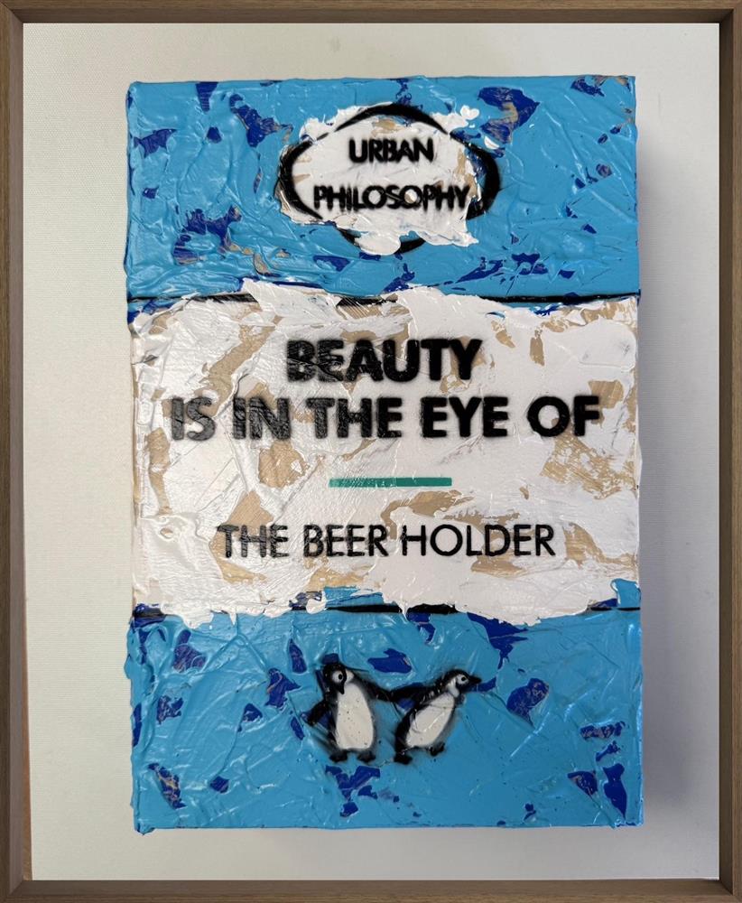 The Beer Holder Storybook by Hue Folk, original mixed media