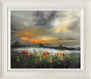 The Grass Remembers Two Moments More by Kimberley Harris — original oil on board, image 50 x 60 cm, framed 70.8 x 80.8 cm