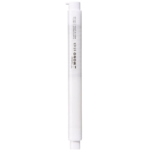 Tombow MONO Stick Pen-Type Eraser – White showing pen-shaped, slim design for precise control.