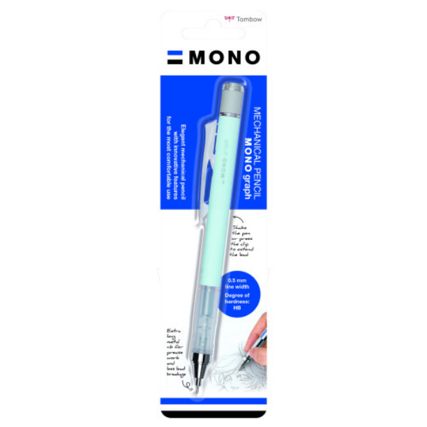 Tombow Mono Graph Mechanical Pencil Blister – Ice Blue (0.5mm)