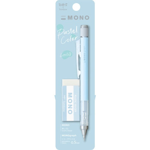 Tombow Mono Graph Blister Pastel Ice Blue, 0.5mm with PE-04A