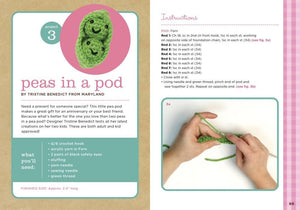 Peas in a Pod crochet pattern instructions from the Too Cute to Eat Crochet Kit – Complete Crochet Kit book.