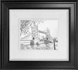 Tower Bridge Original Study by Nigel Cooke, small original London painting on canvas
