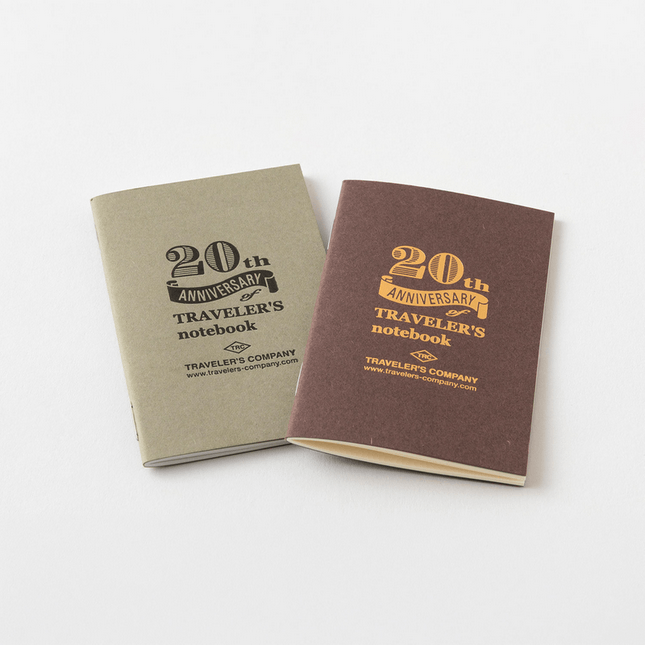 Traveler's Notebook Card Size 20th Anniversary Set - Brown