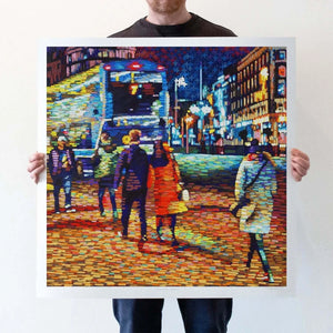 Across O'Connell Bridge – unmounted print