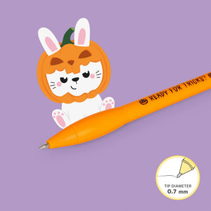 Legami light-up pumpkin bunny pen, detail