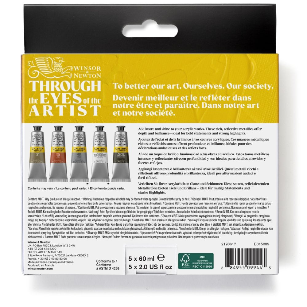 Winsor & Newton Galeria Metallic Set - 5 x 60ml