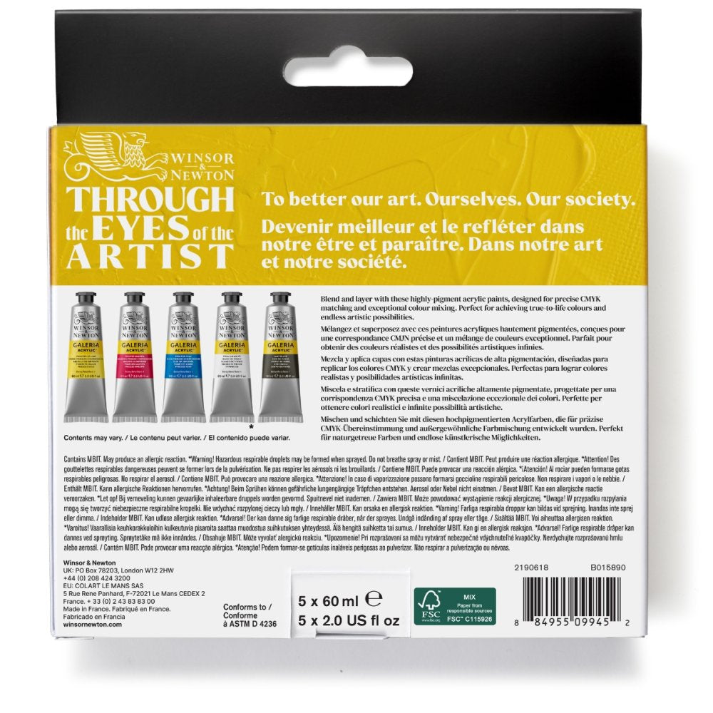Winsor & Newton Galeria Process Set - 5 x 60ml