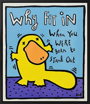 Why Fit In (Bod Series) by Michael Abrams – original painting