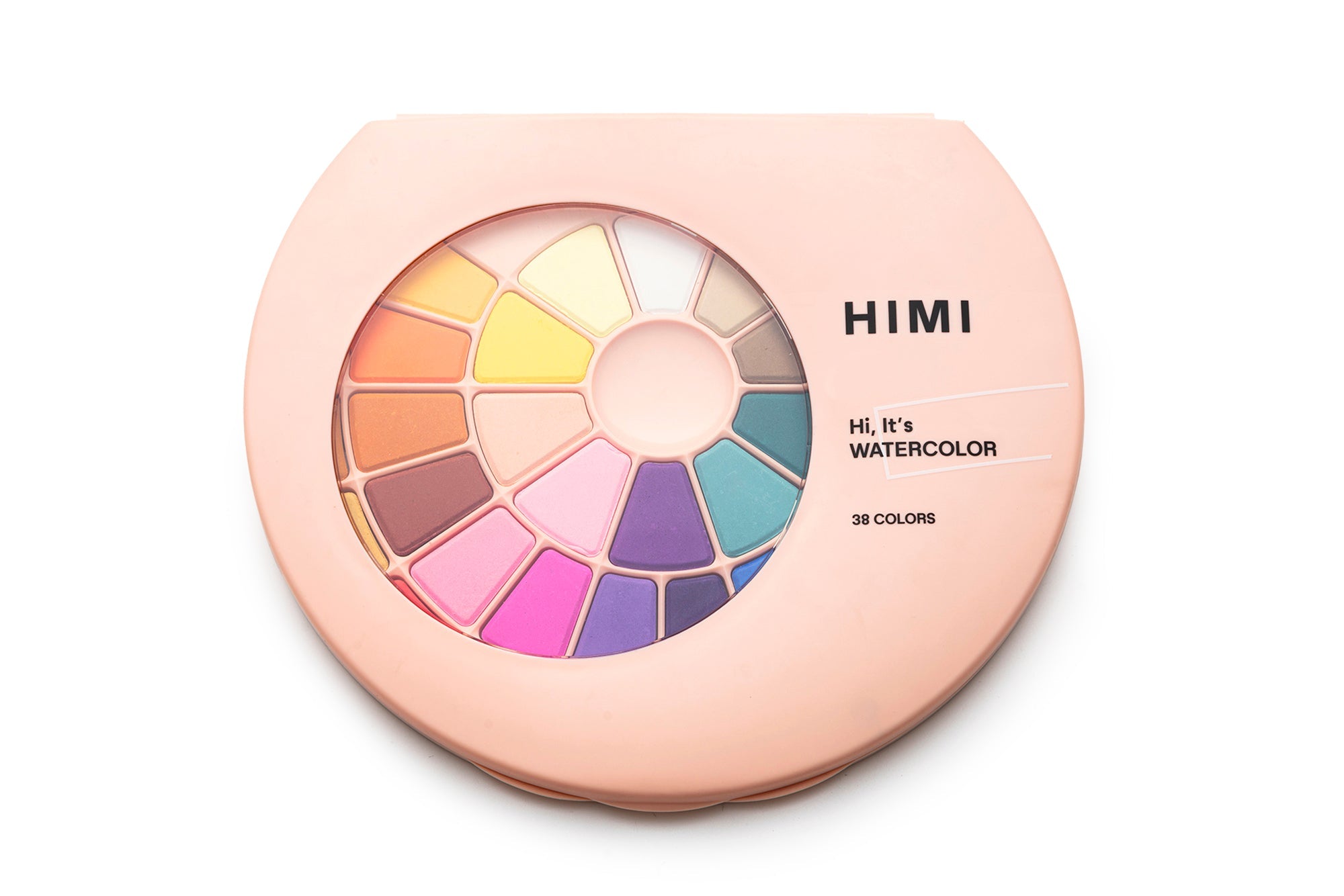 HIMI Solid Watercolour Set - 38 Colours + Brush (Pink Case) alternate view.