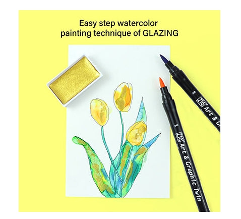 Zig Exploring Watercolor – How to Paint Flowers Kit (Tulips)