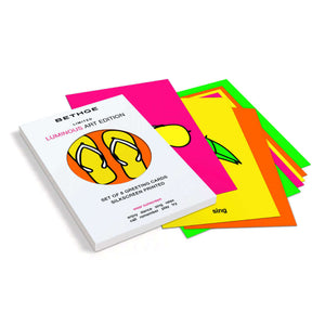 Bethge Luminous Art Edition, Box of 8 Greeting Cards featuring vibrant silkscreen prints, limited edition set.