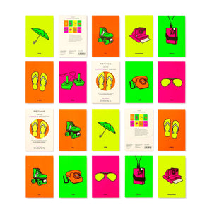 Colorful display of Bethge Luminous Art Edition, Box of 8 Greeting Cards with unique vibrant designs and patterns.