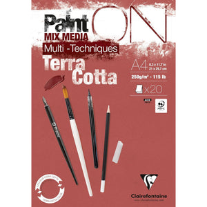 Clairefontaine Paint'On Terracotta Glued Pad